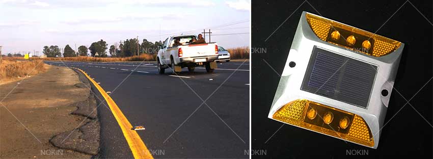 Solar Powered Road Stud on road